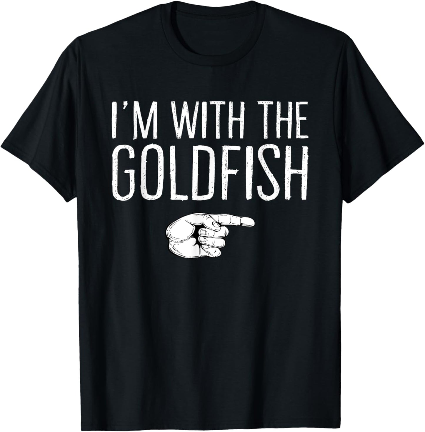 I'm With The Goldfish Matching Costume Lazy Halloween Party T-Shirt - T-Shirt | Black