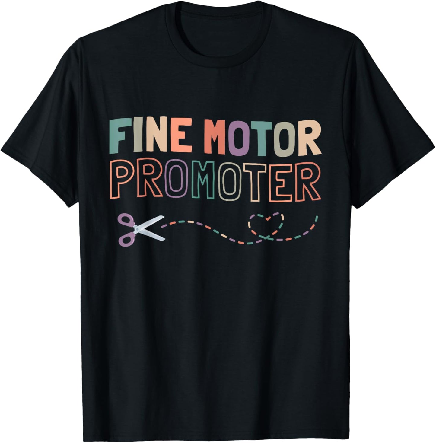 Groovy Fine Motor Promoter Occupational Therapy OT Therapist T-Shirt - T-Shirt | Black