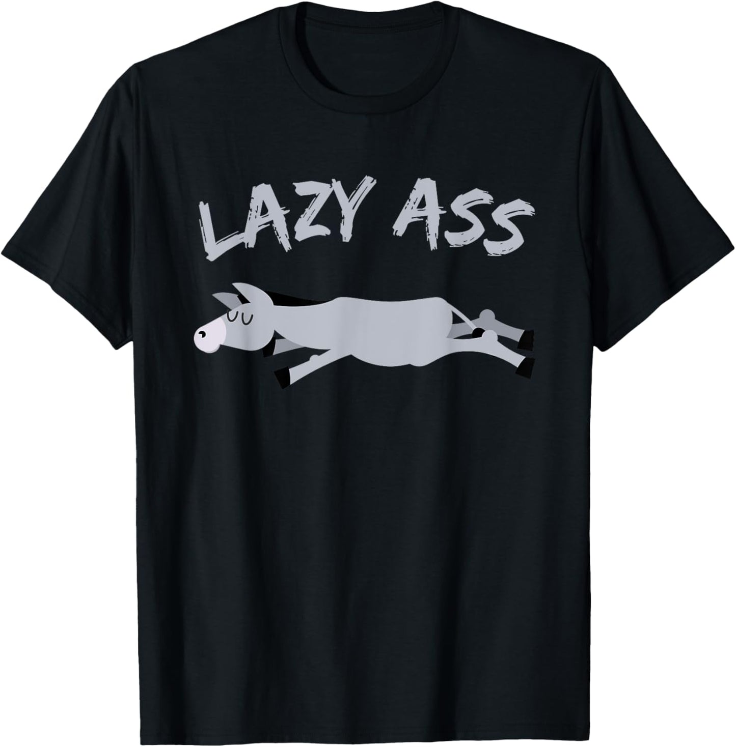 Funny Lazy Ass Donkey Burrow T-Shirt - T-Shirt | Black