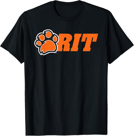 Rochester Institute of Technology -- Steve State RIT Paw Logo T-Shirt - T-Shirt | Black