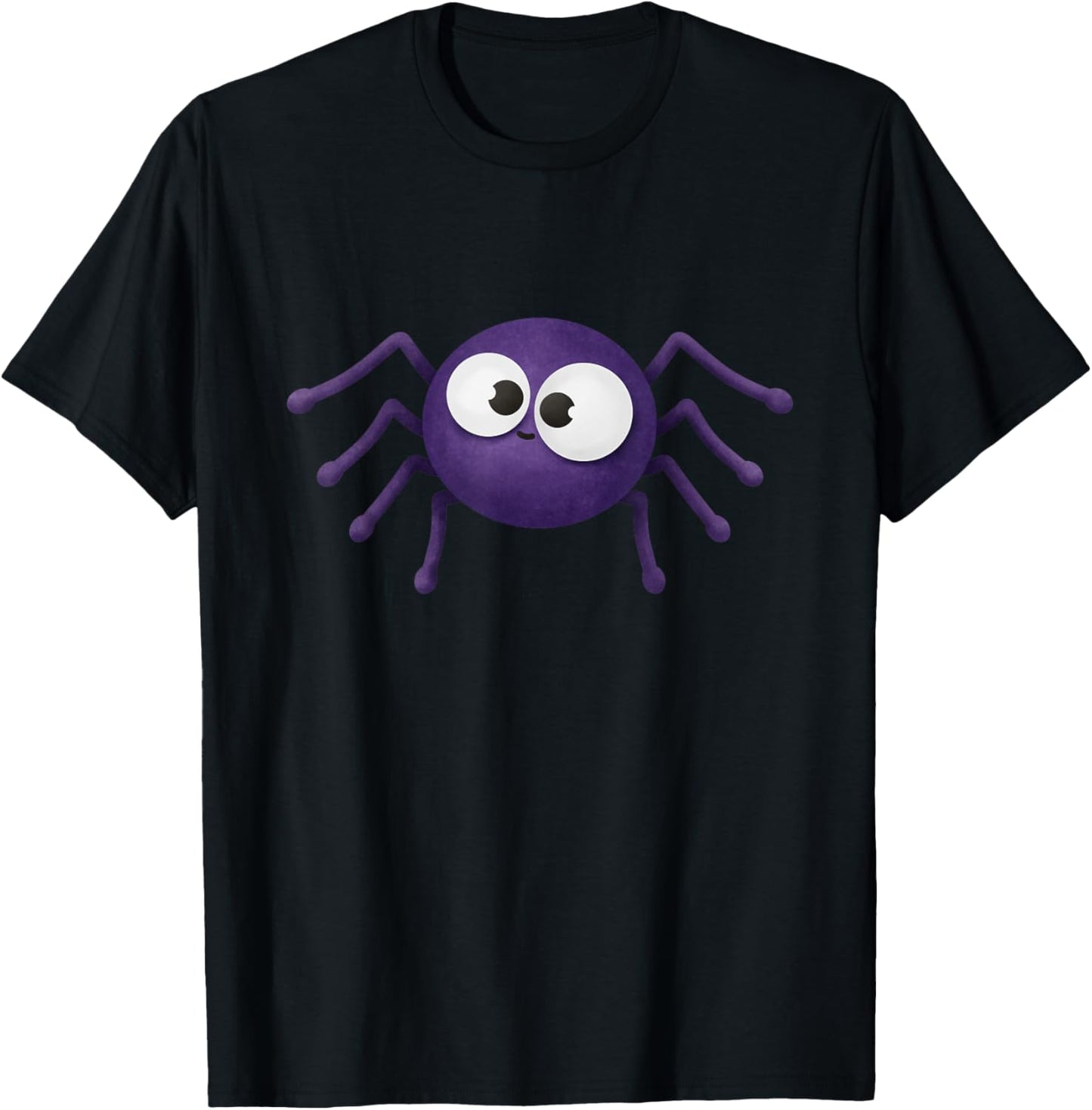 Blue Scary Spider Halloween T-Shirt - T-Shirt | Black