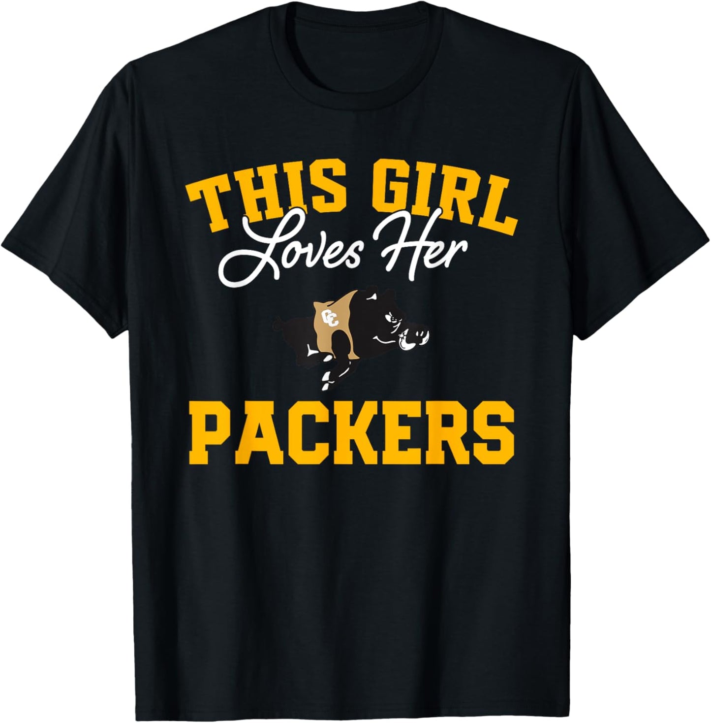 Colquitt County Packers Logo This Girl Loves Her HS T-Shirt - T-Shirt | Black