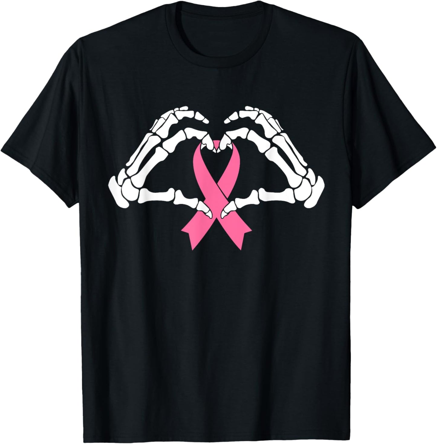 Skeleton Hands Holding Ribbon Halloween Costume Halloween T-Shirt - T-Shirt | Black