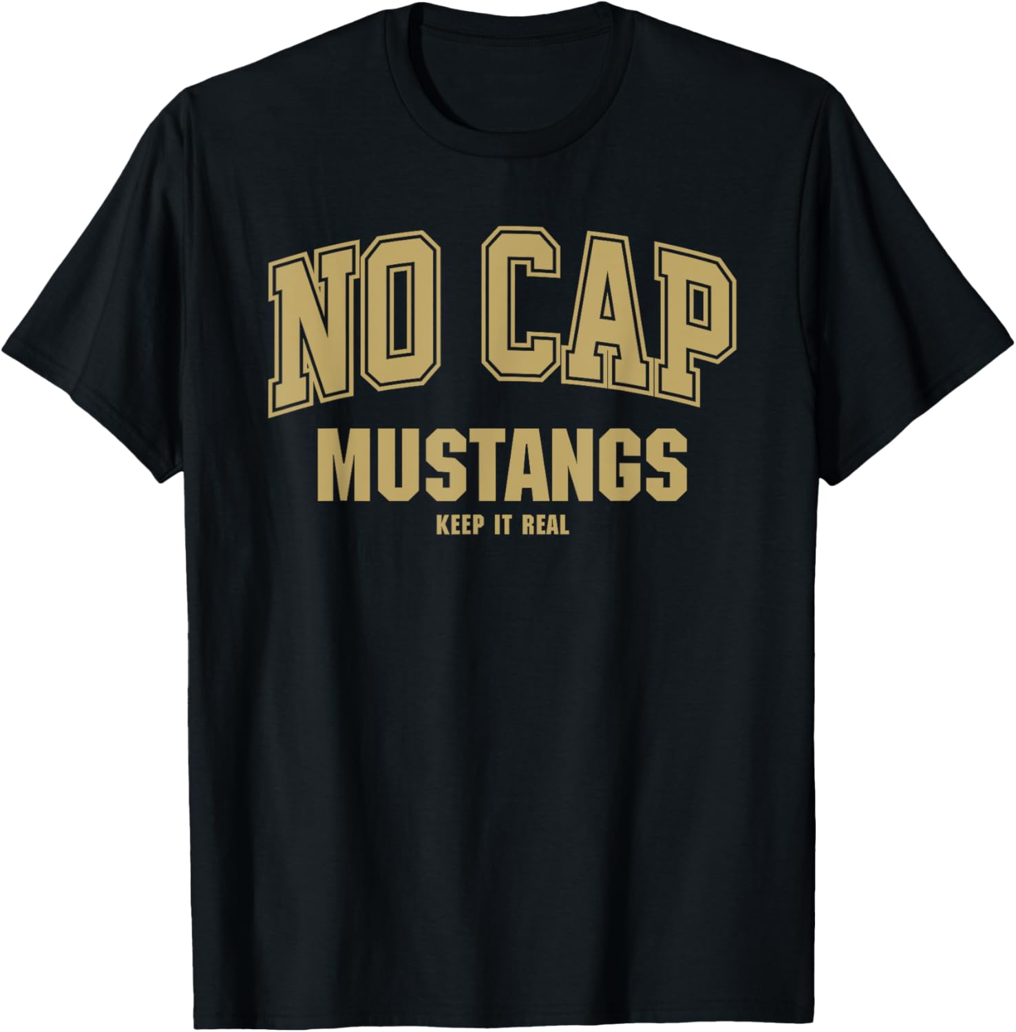 Coronado Mustangs NO CAP Keepin' It Real T-Shirt - T-Shirt | Black