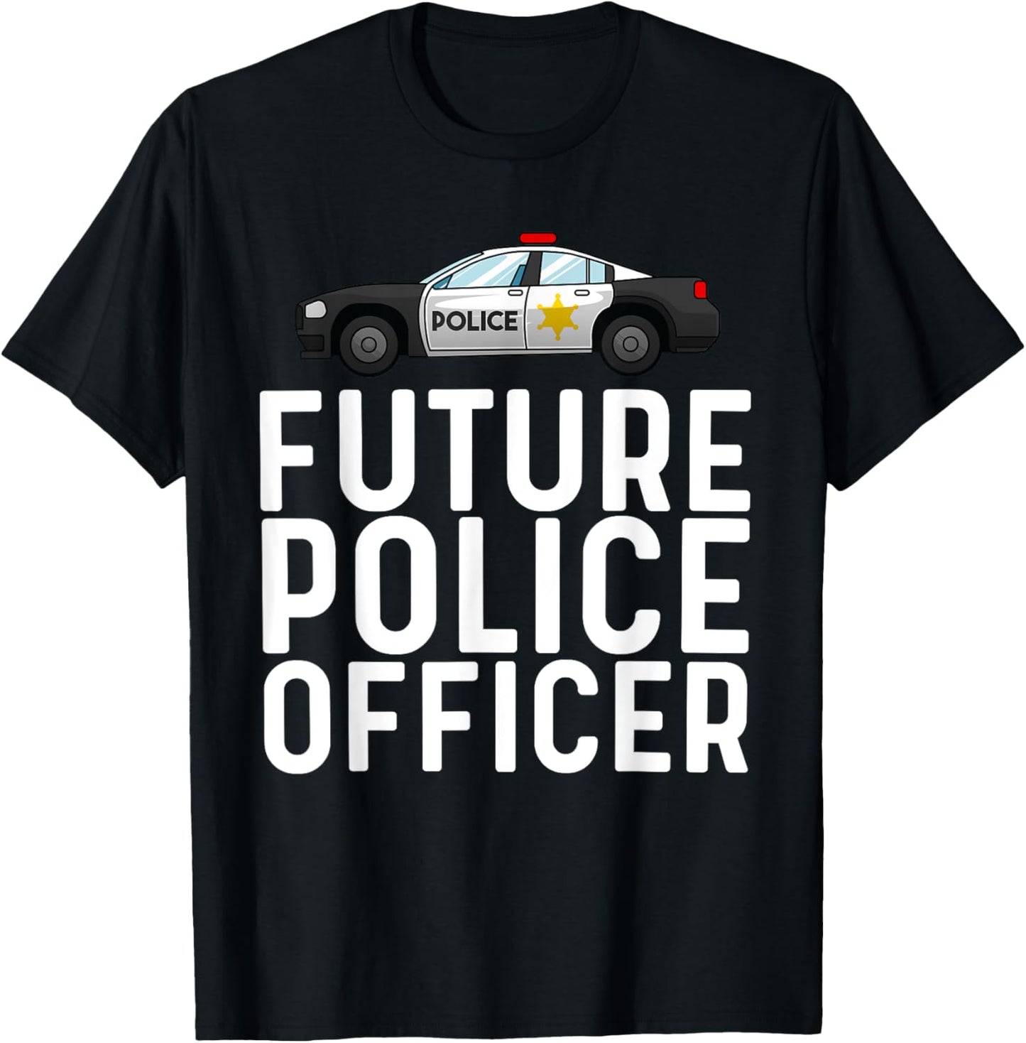 Cool Police Officer Design For Boys Kids Toddler Cop Police T-Shirt - T-Shirt | Black
