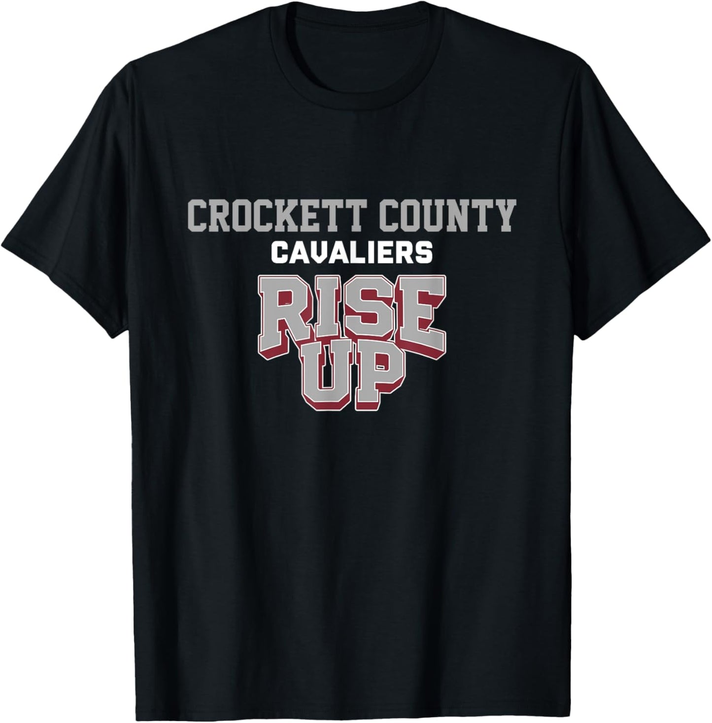 Crockett County Cavaliers Rise Up HS T-Shirt - T-Shirt | Black