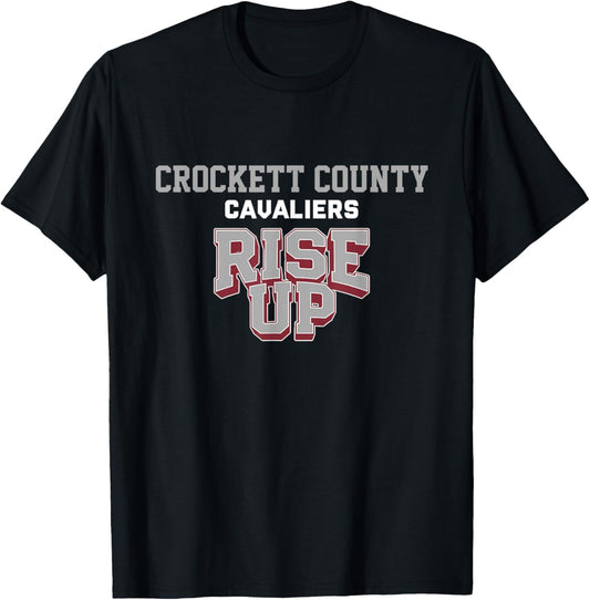 Crockett County Cavaliers Rise Up HS T-Shirt - T-Shirt | Black