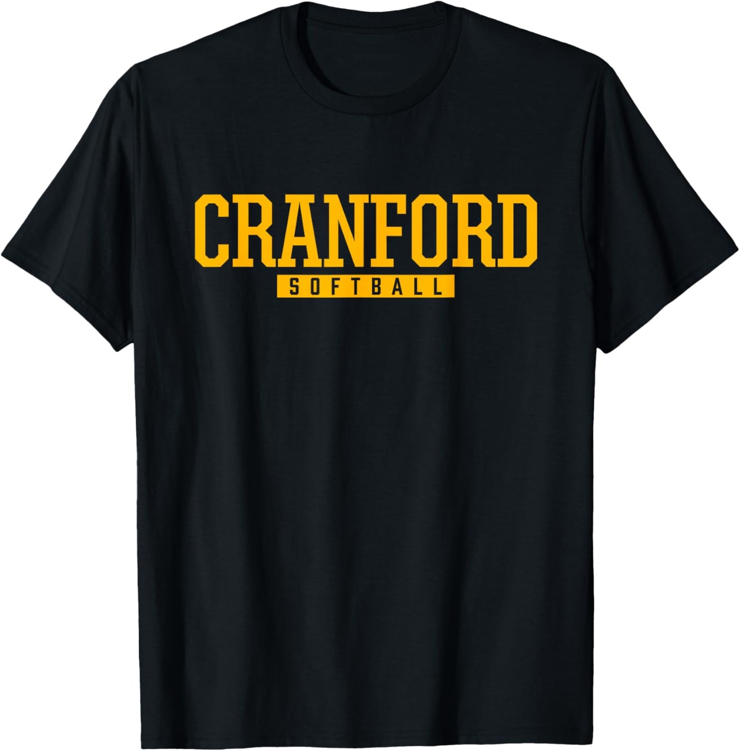 Cranford High School Softball T-Shirt - T-Shirt | Black