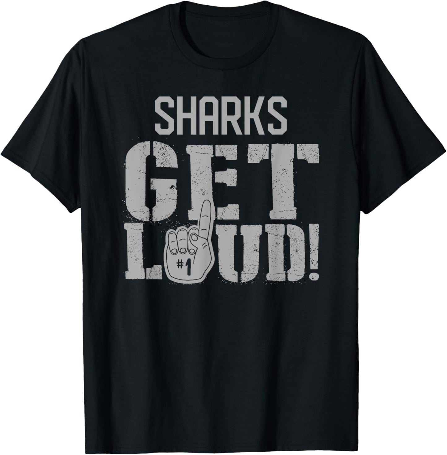Sebastian River Sharks Get Loud! HS T-Shirt - T-Shirt | Black