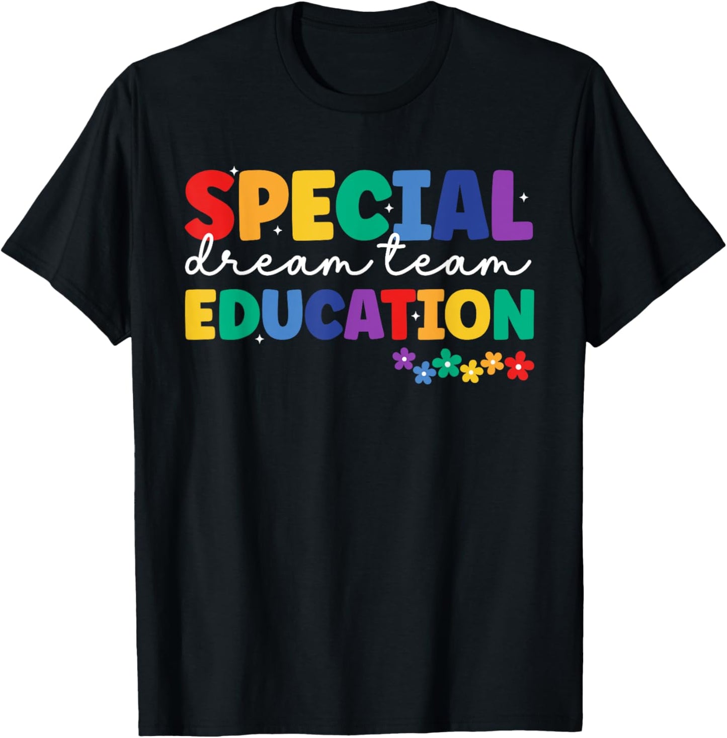 Special Education Squad Retro Dream Team SPED Teacher T-Shirt - T-Shirt | Black