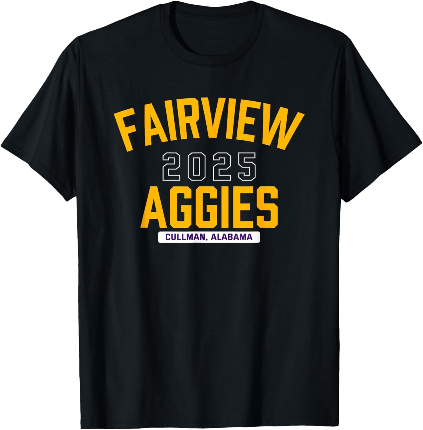 Fairview Aggies Cullman, Alabama 2025 T-Shirt - T-Shirt | Black