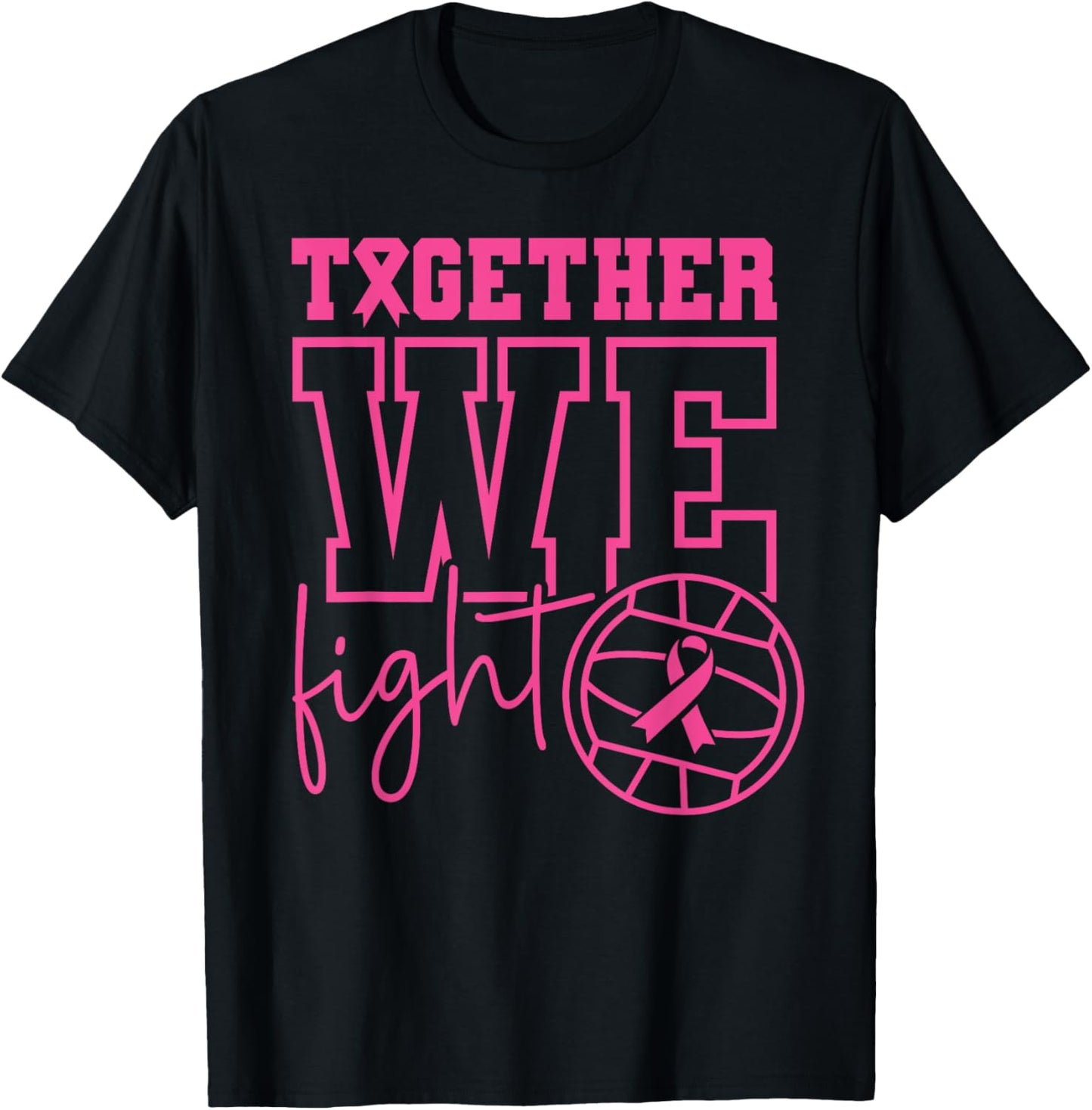 Water Polo Together We Fight Support Breast Cancer Awareness T-Shirt - T-Shirt | Black