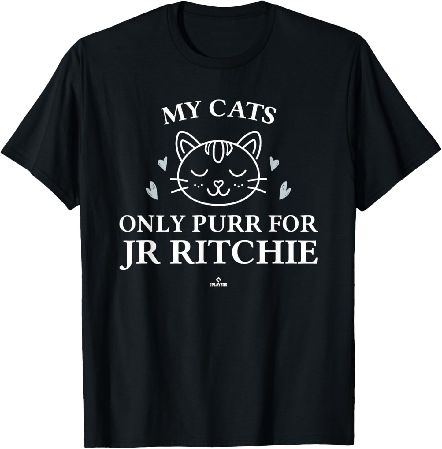 Cat Lovers for JR Ritchie Prospect Baseball Fan Gear T-Shirt - T-Shirt | Black