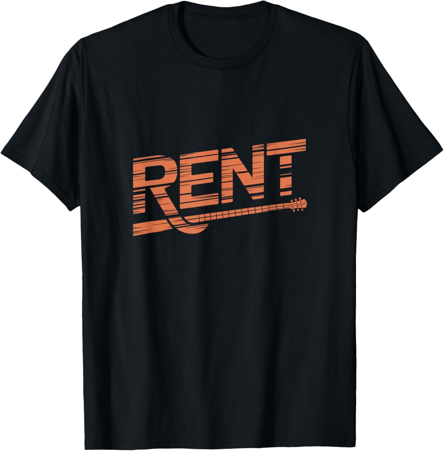 Rent Guitar Music Musical Theatre Broadway T-Shirt - T-Shirt | Black