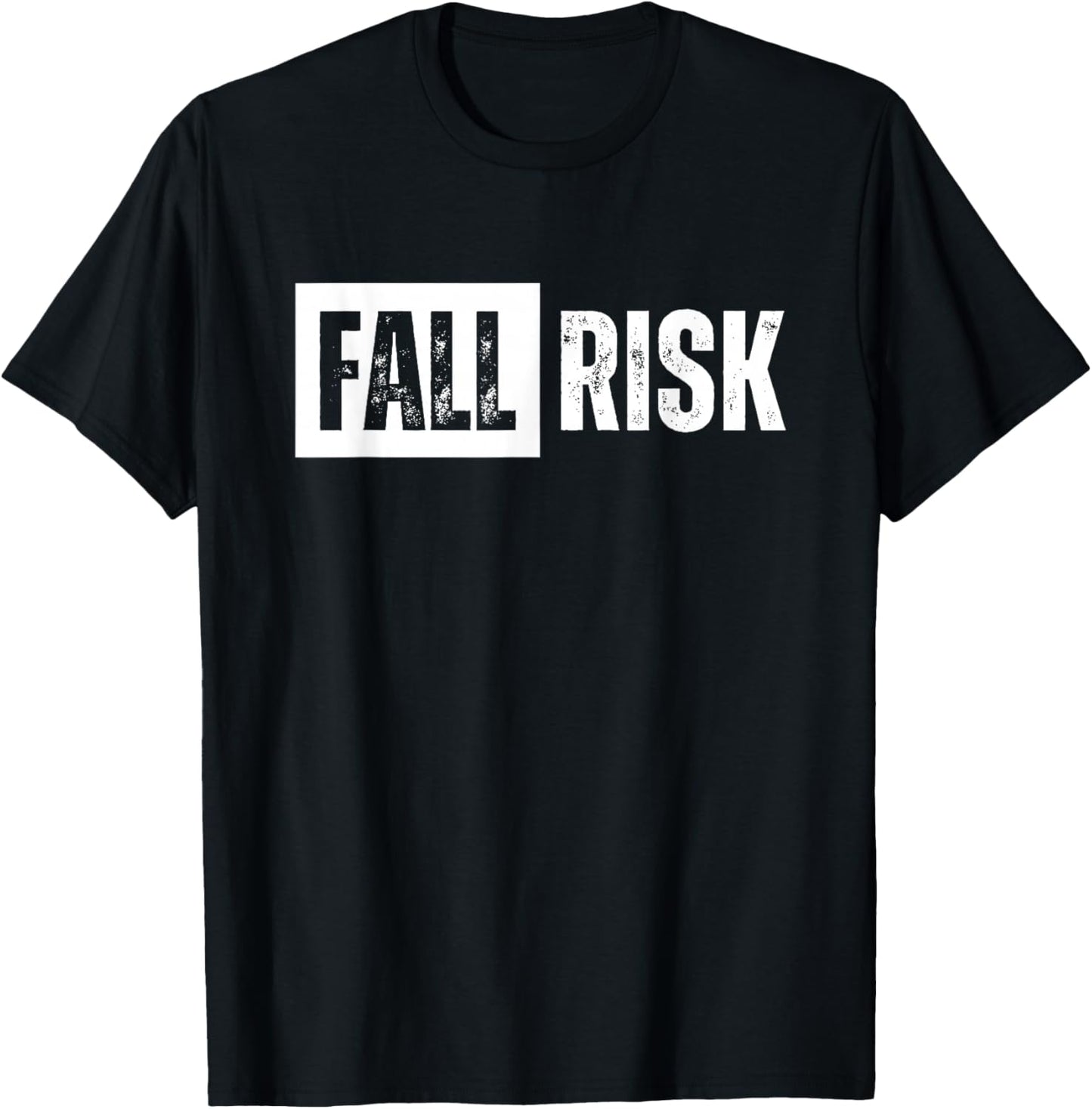 Fall Risk Funny Vintage Retro T-Shirt - T-Shirt | Black