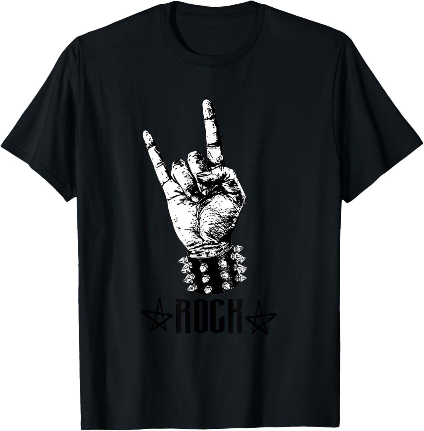 Born To Be Rock Star - Cool Hand Horns Design T-Shirt - T-Shirt | Black