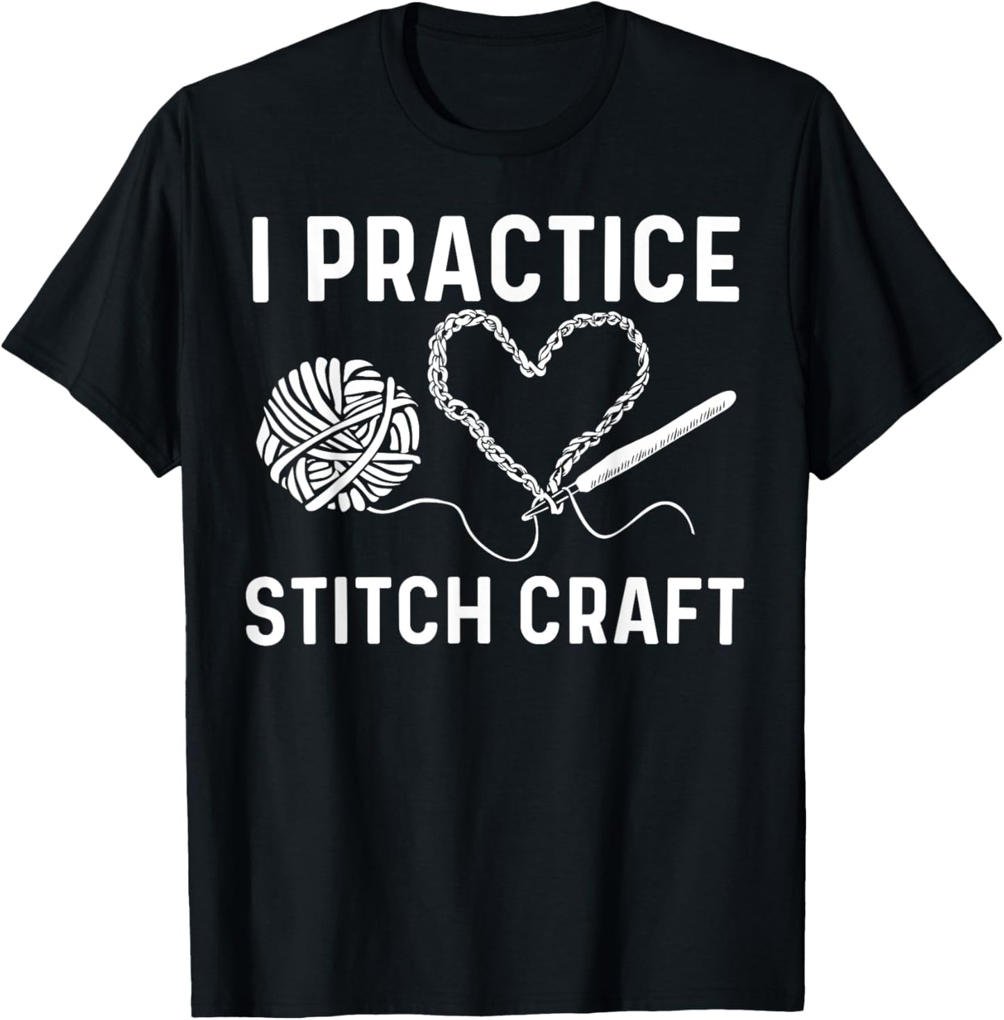 Best Crocheting Art Women Crocheter Crochet Lover T-Shirt - T-Shirt | Black