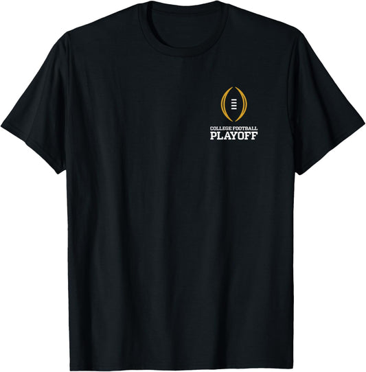 College Football Playoff CFP Front Back Officially Licensed T-Shirt - T-Shirt | Black