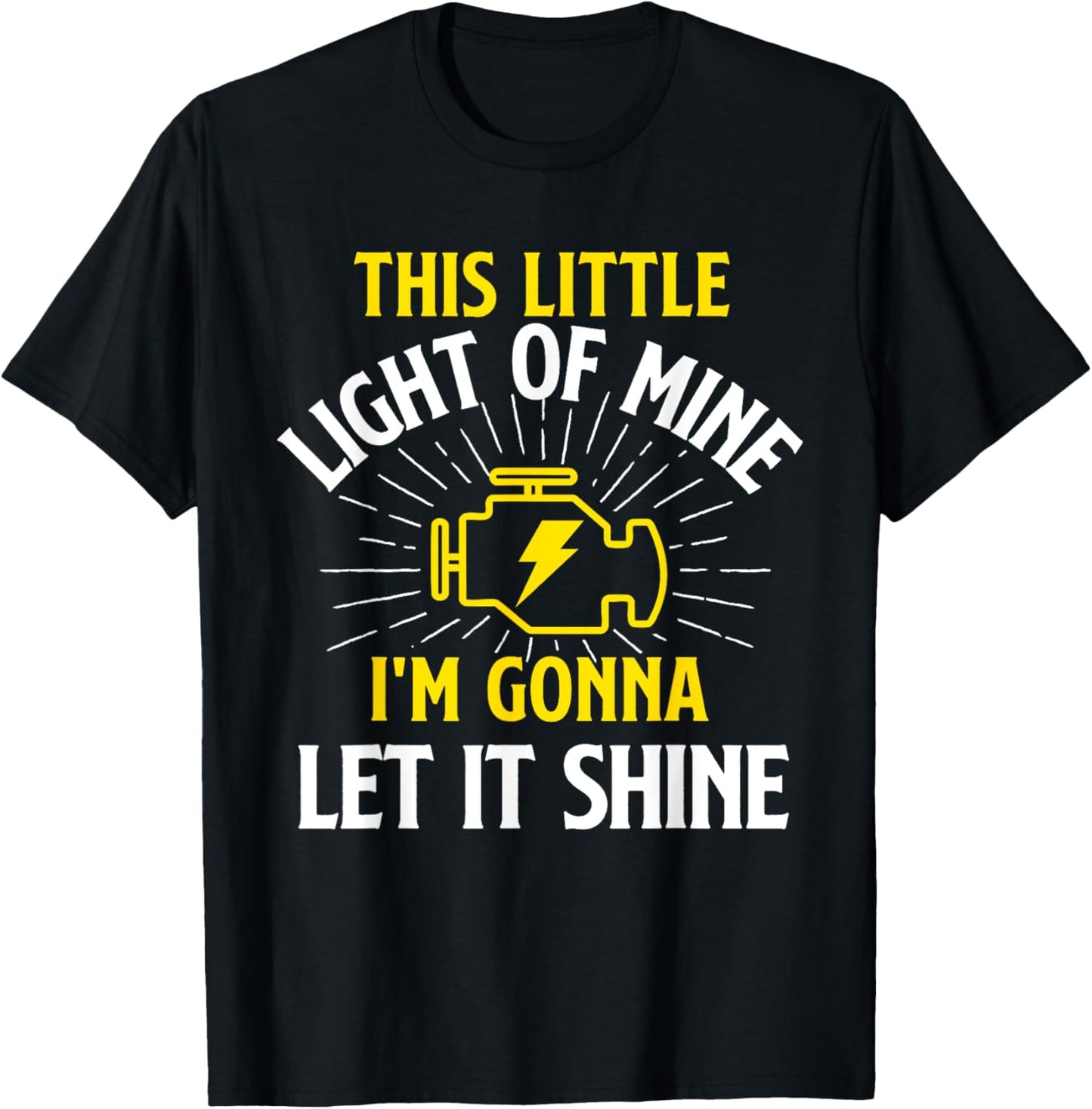 Engine Control Light - Car Guy Auto Mechanic T-Shirt - T-Shirt | Black