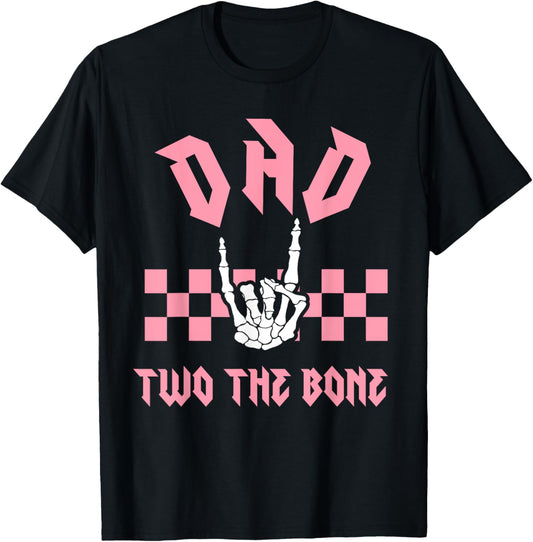 Dad Bad Two the Bone Birthday 2 Years Old Birthday T-Shirt - T-Shirt | Black
