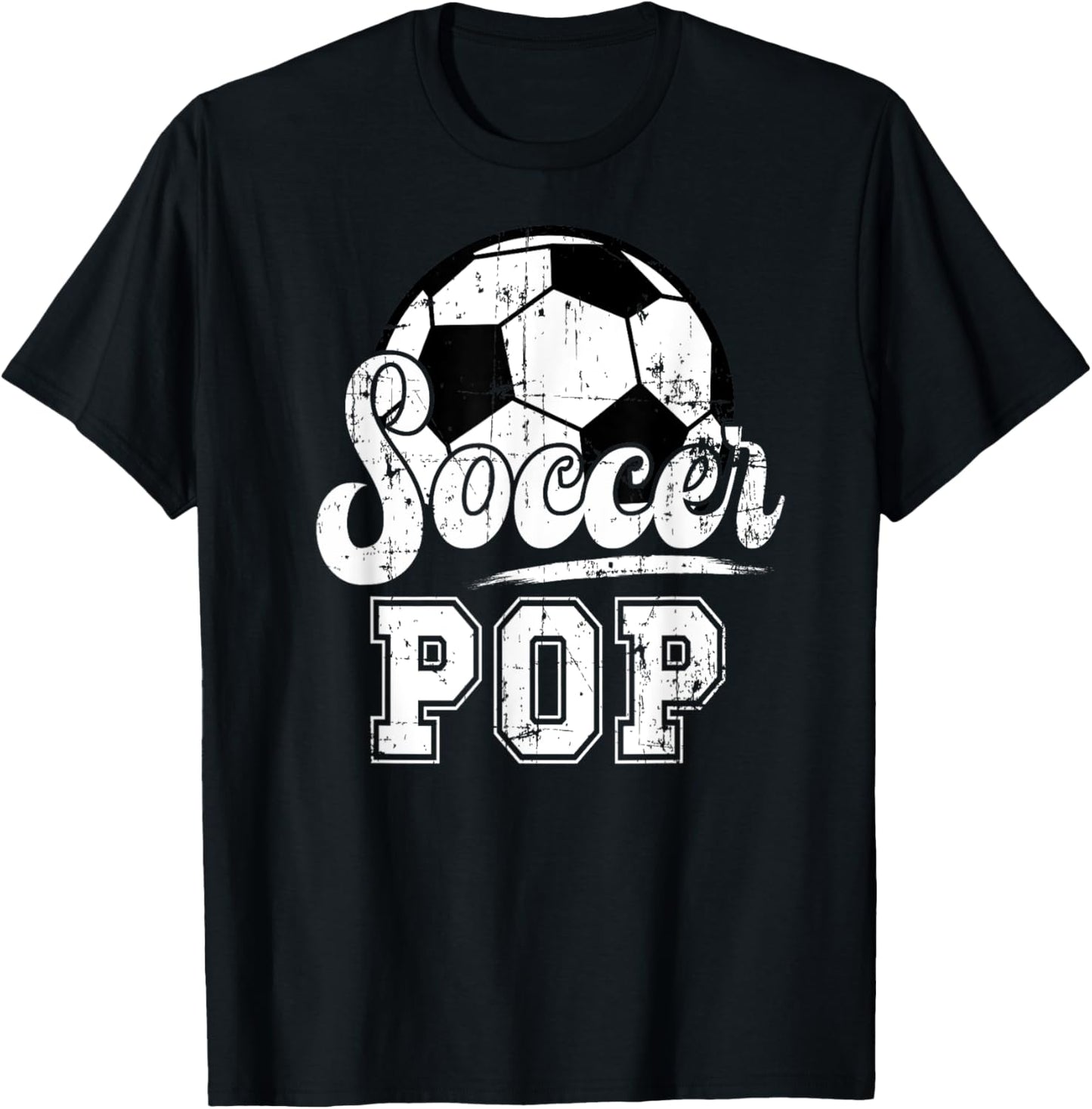 Soccer Pop Grandpa Pop Of A Soccer Player Pop T-Shirt - T-Shirt | Black