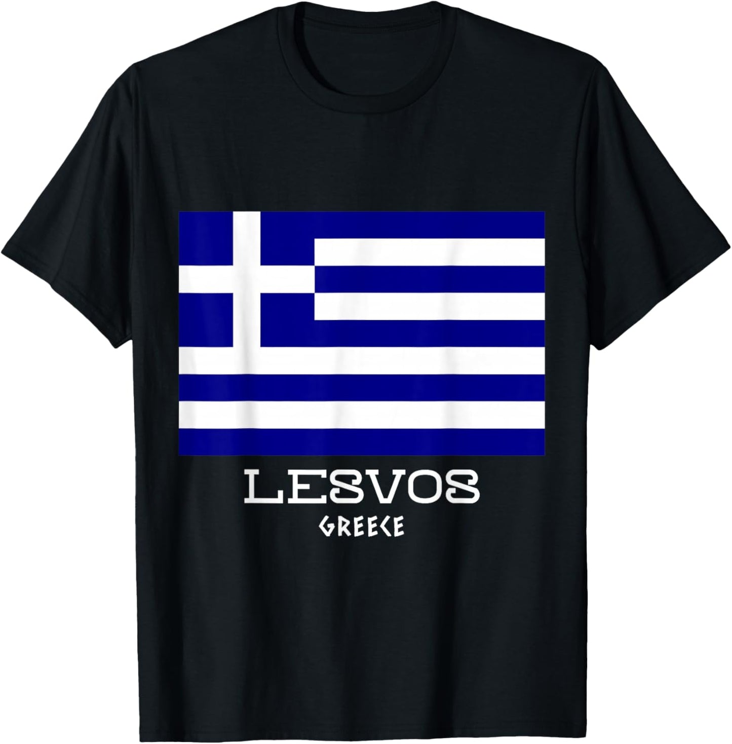 Lesvos Greece Greek Island Hellas Souvenir Mytilene Mitilini T-Shirt - T-Shirt | Black
