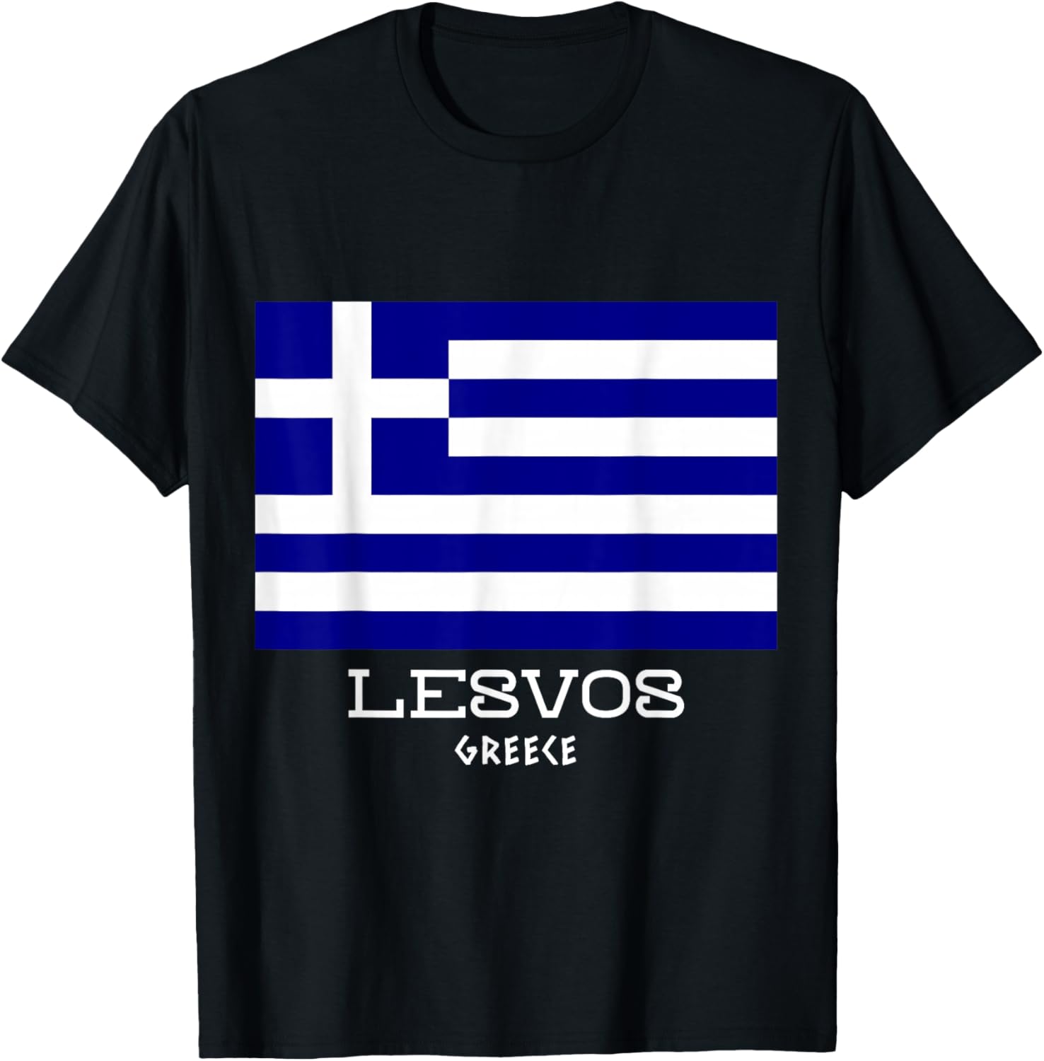 Lesvos Greece Greek Island Hellas Souvenir Mytilene Mitilini T-Shirt - T-Shirt | Black