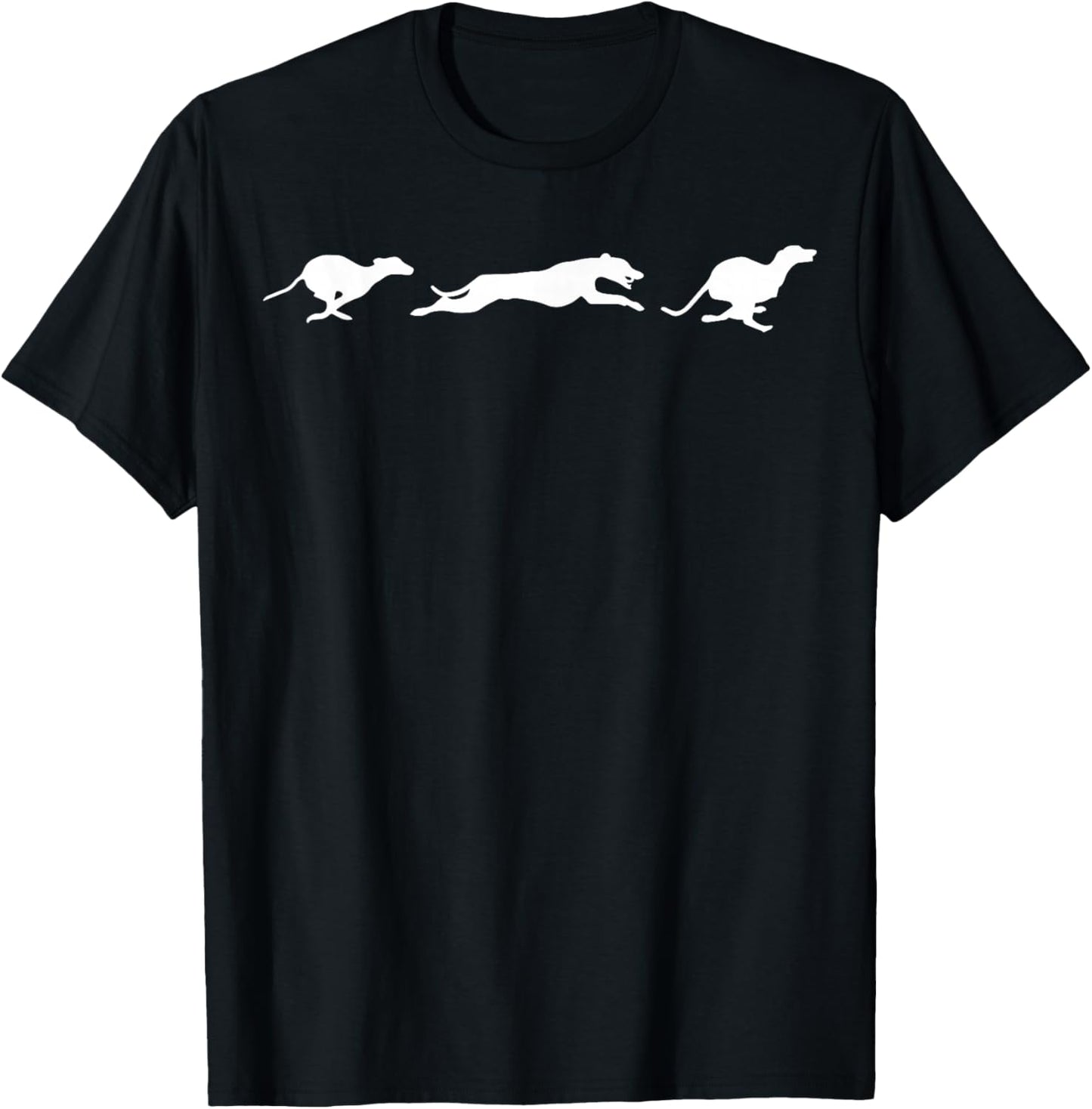 cute Whippet running T-Shirt - T-Shirt | Black