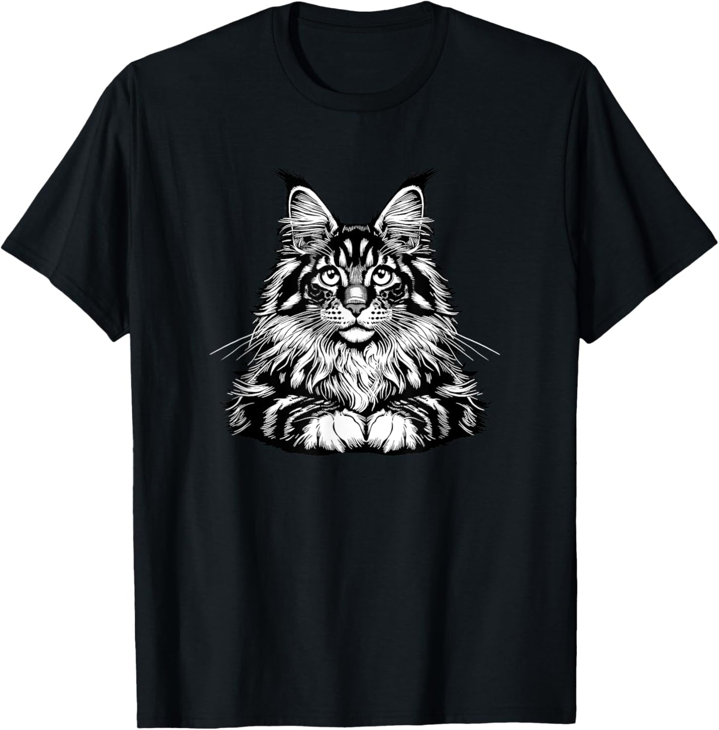 The Maine Coon Cat T-Shirt - T-Shirt | Black