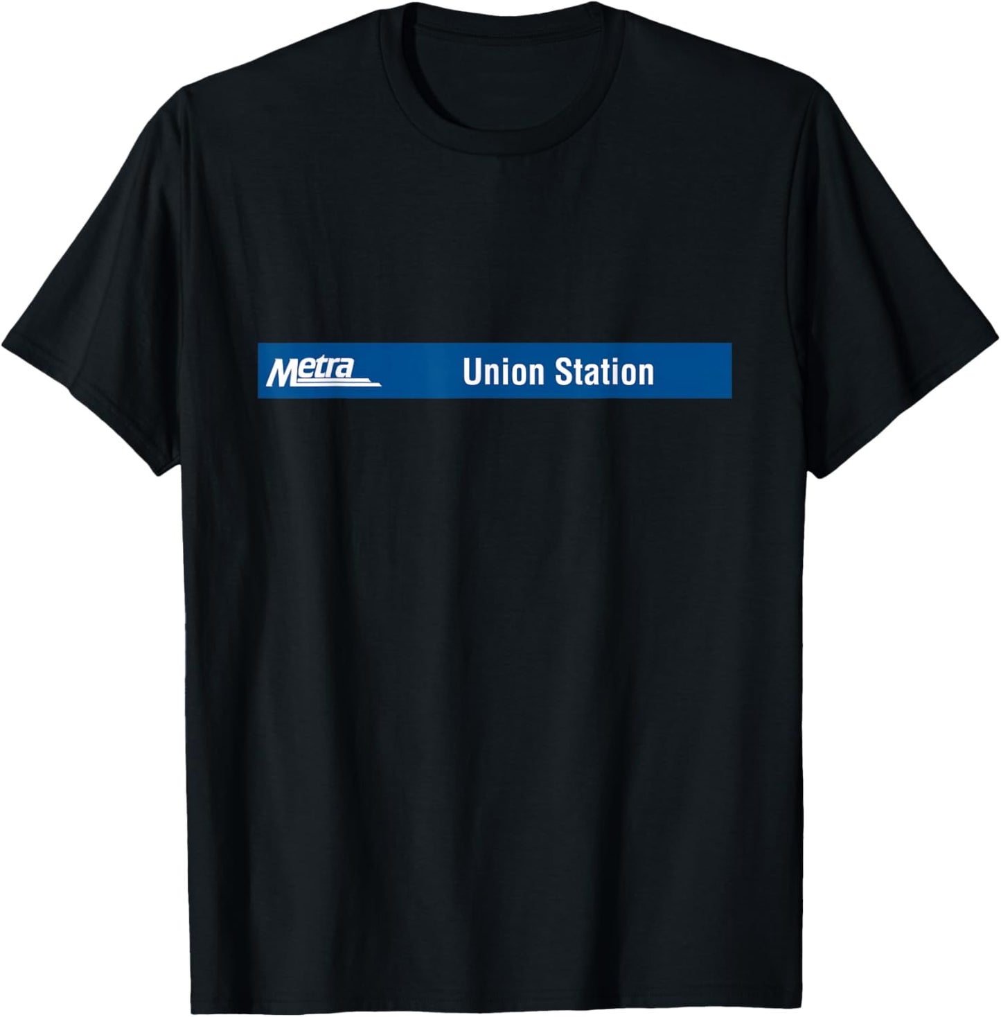 Union Station Metra Sign T-Shirt - T-Shirt | Black