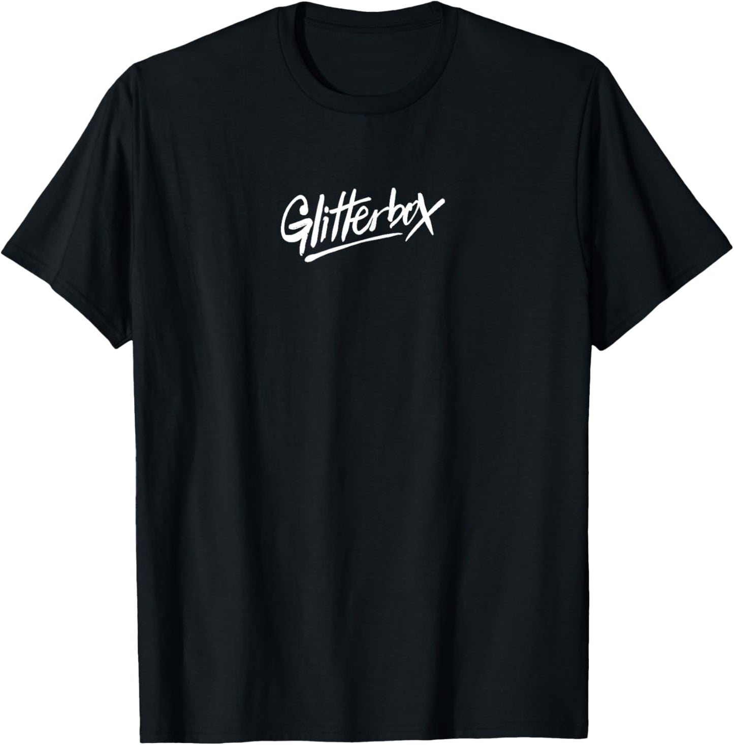 Glitterbox White Logo Small Print T-Shirt - T-Shirt | Black