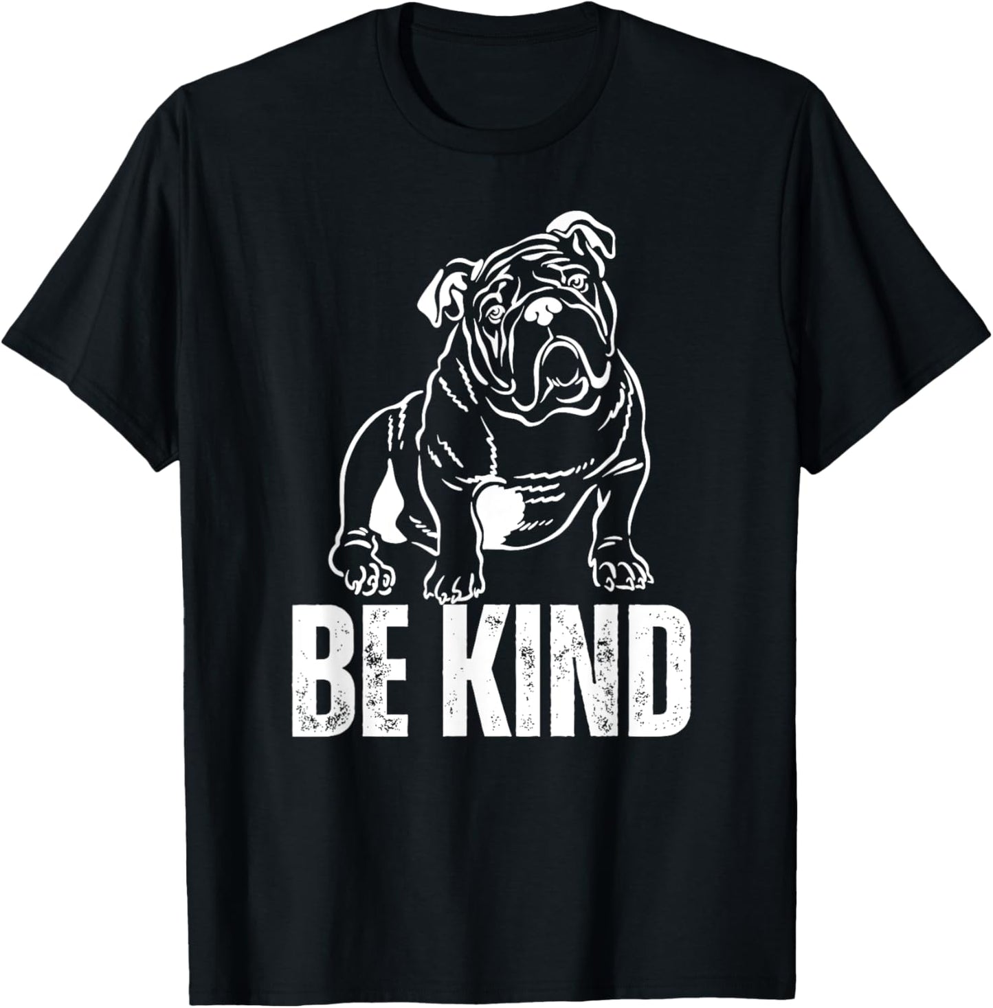 Be Kind English Bulldog T-Shirt - T-Shirt | Black