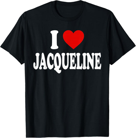 I Heart Love Jacqueline T-Shirt - T-Shirt | Black