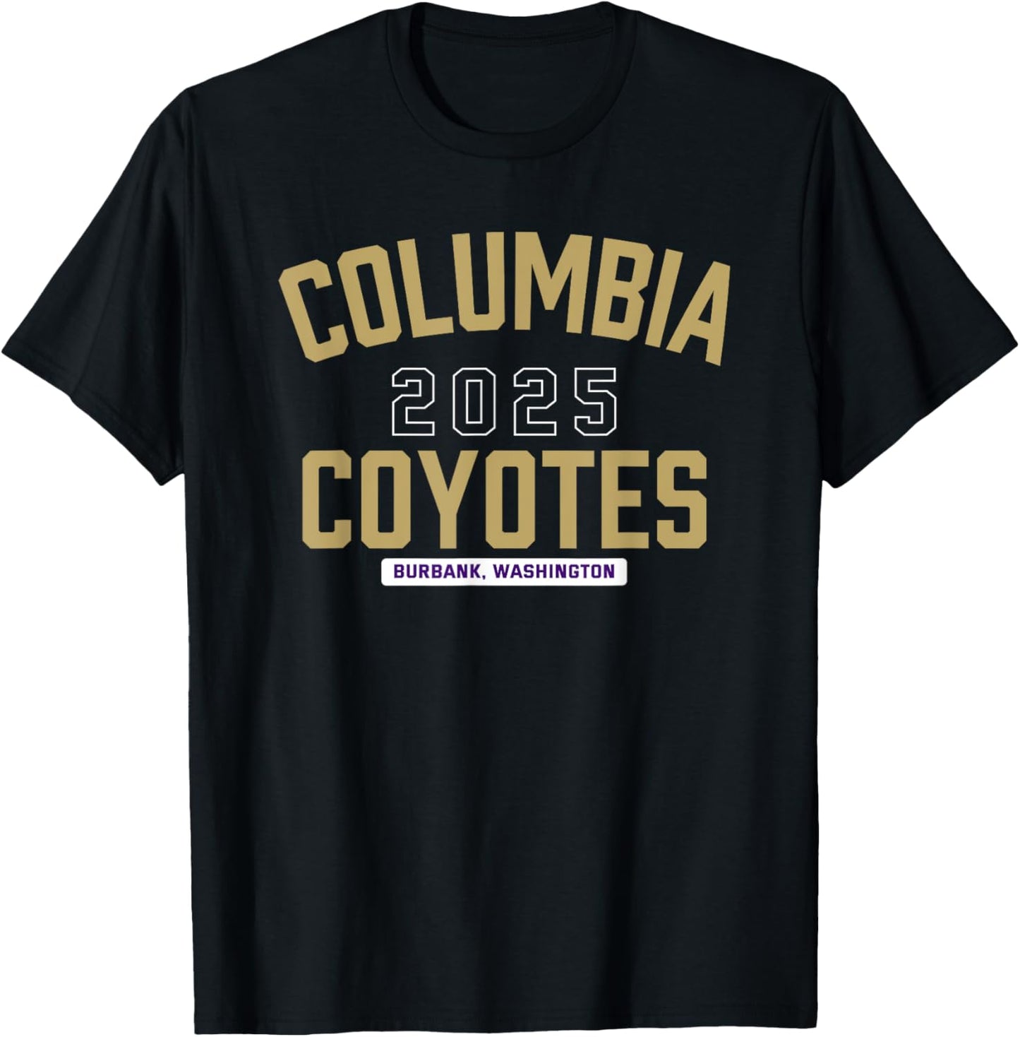 Columbia Coyotes Burbank, Washington 2025 T-Shirt - T-Shirt | Black