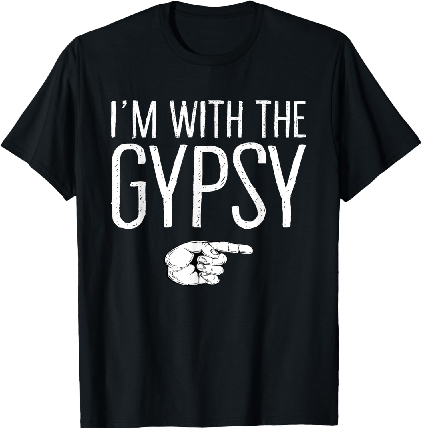 I'm With The Gypsy Matching Costume Lazy Halloween Party T-Shirt - T-Shirt | Black