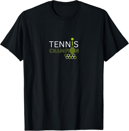 Tennis Champion T-Shirt - T-Shirt | Black
