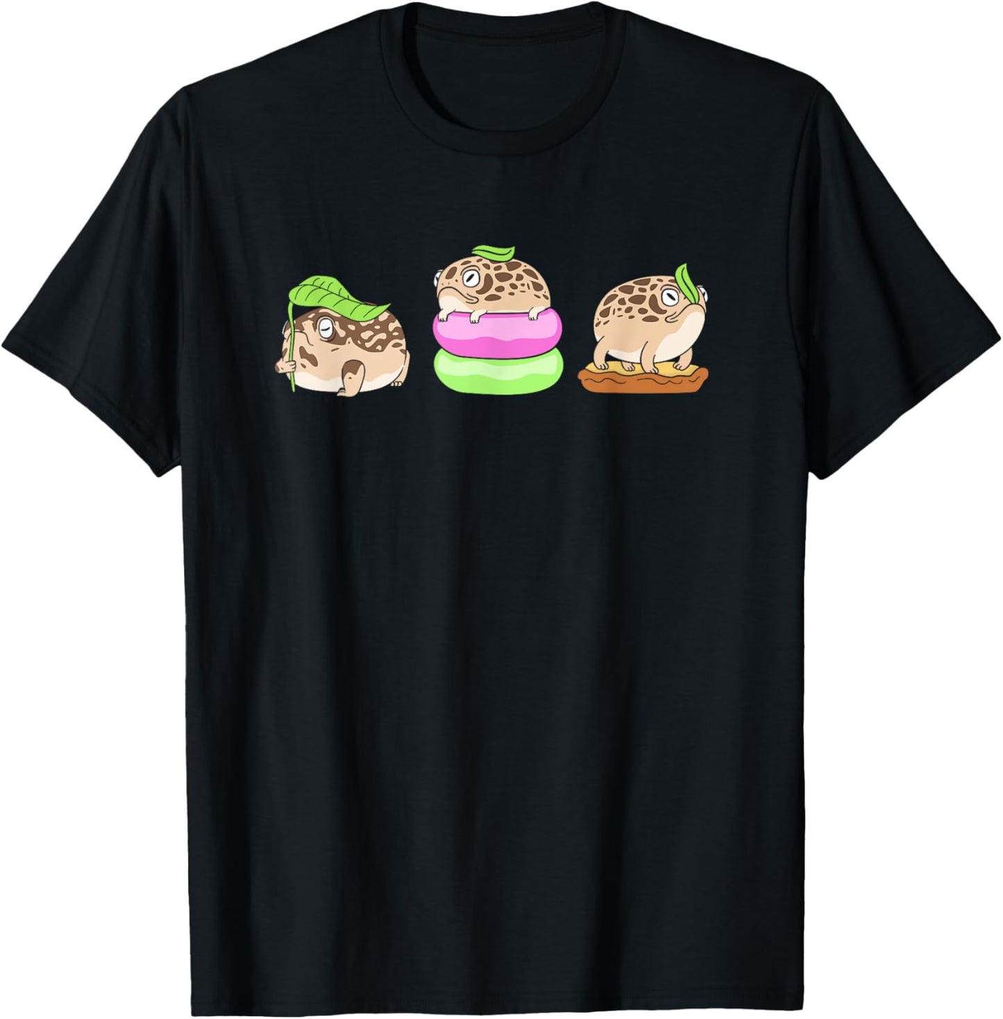 Cute Desert Rain Frog Lover Three Frogs T-Shirt - T-Shirt | Black