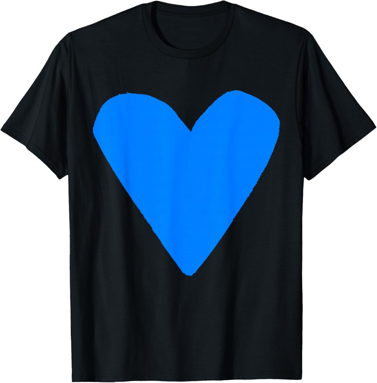 Cute Blue Heart T-Shirt - T-Shirt | Black