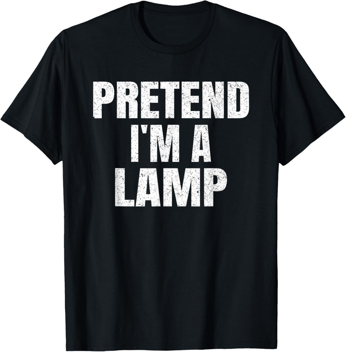 Pretend I'm A Lamp Family Group Lazy Easy Halloween Costume T-Shirt - T-Shirt | Black