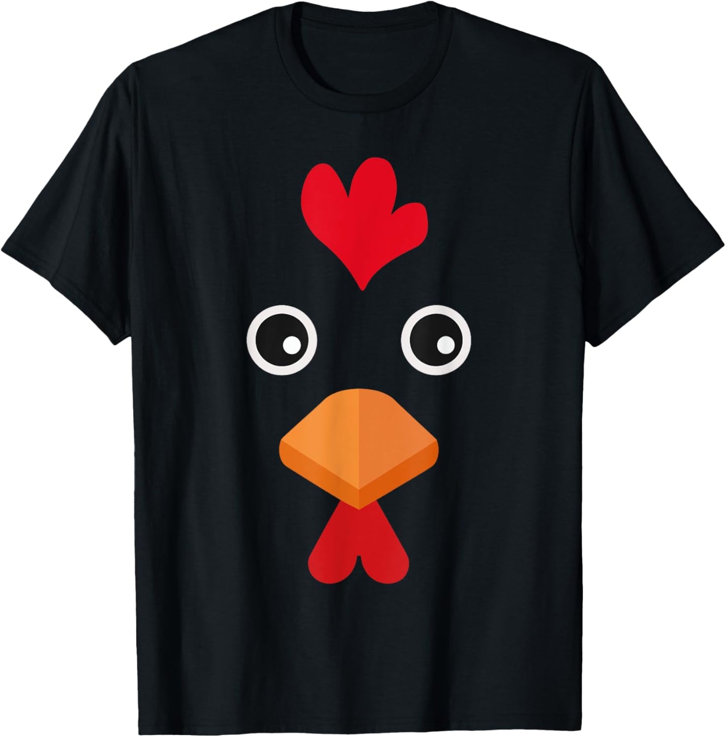 Chicken Halloween Costume Toddler Girls Kids Chicken Face T-Shirt - T-Shirt | Black