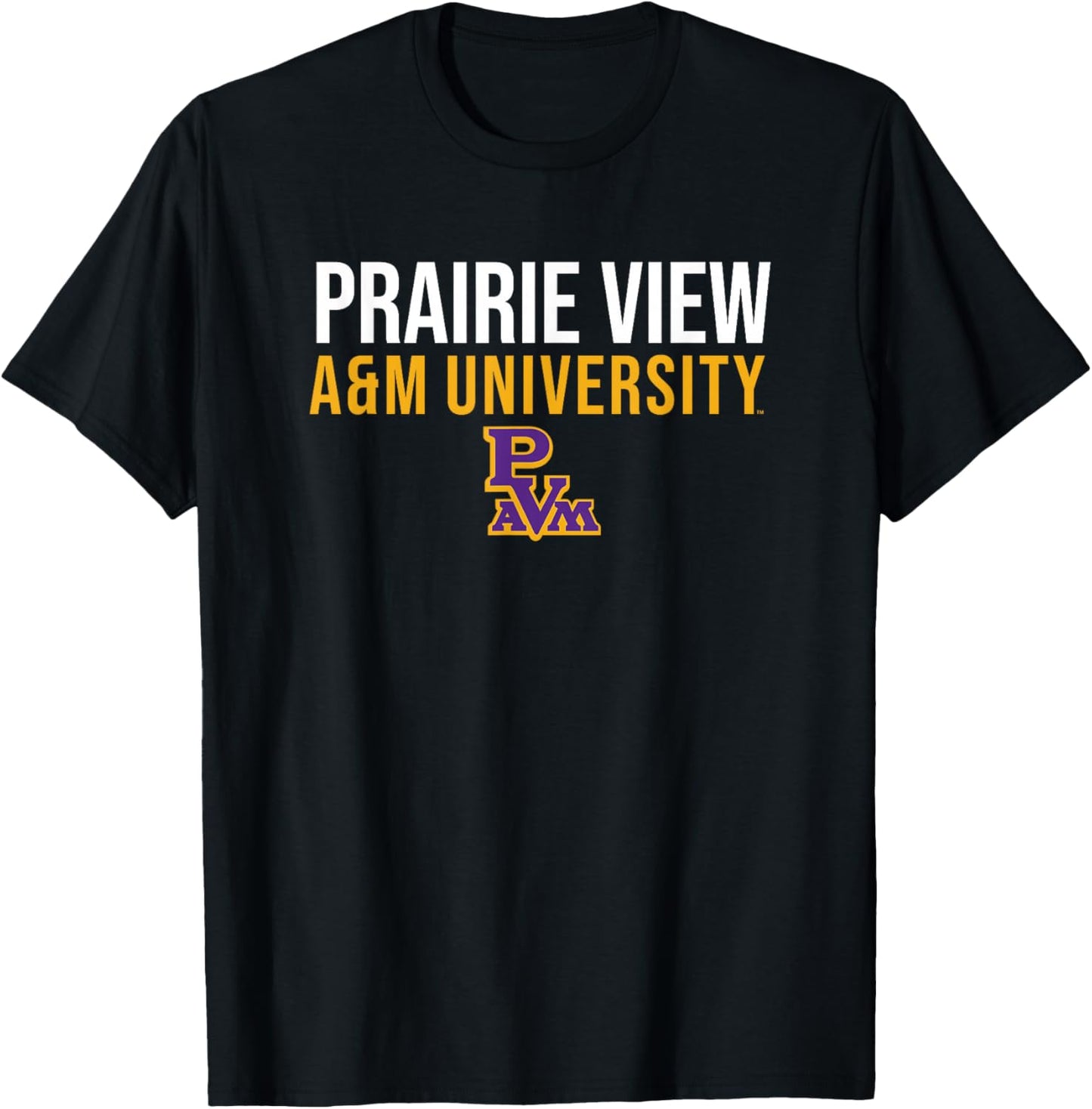 Prairie View A&M University Panthers Stacked T-Shirt - T-Shirt | Black