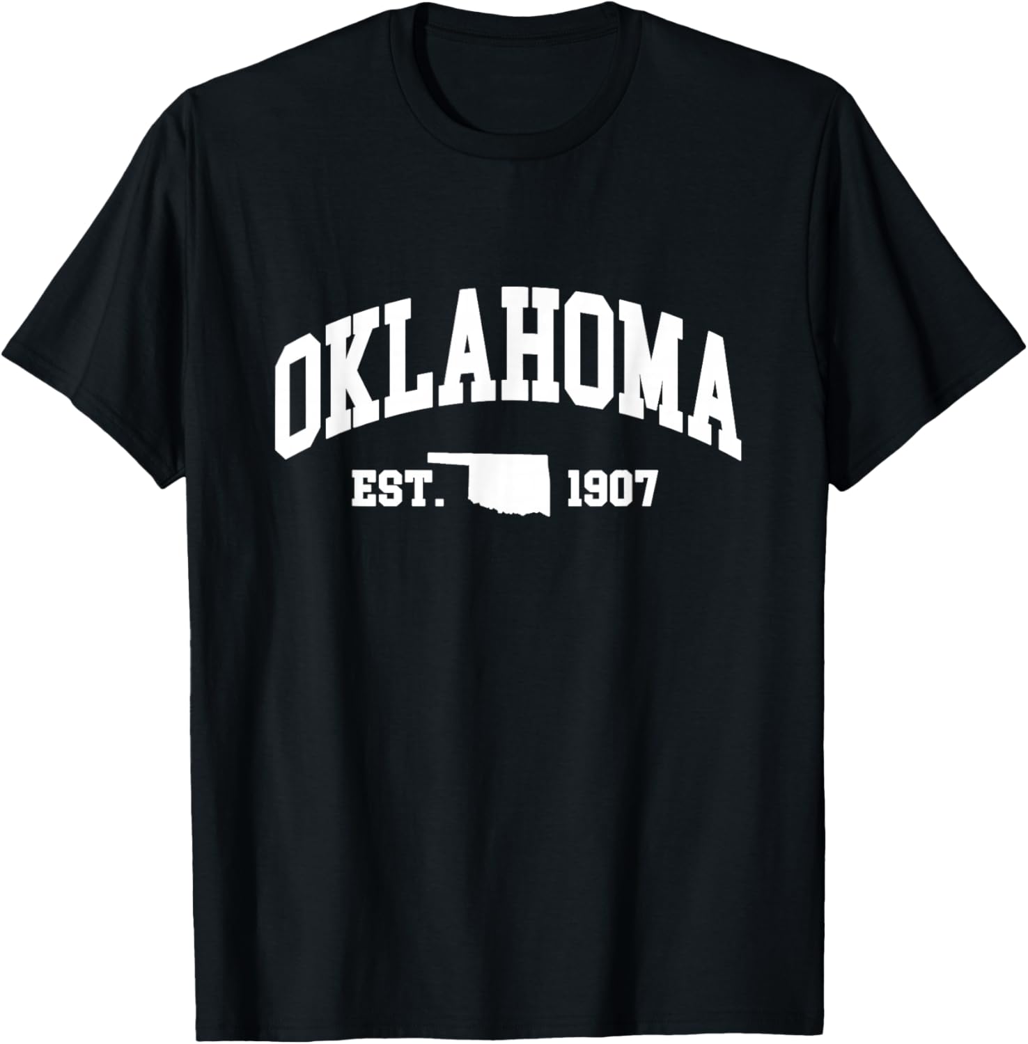 Oklahoma - Est. 1907 - Throwback Classic T-Shirt - T-Shirt | Black
