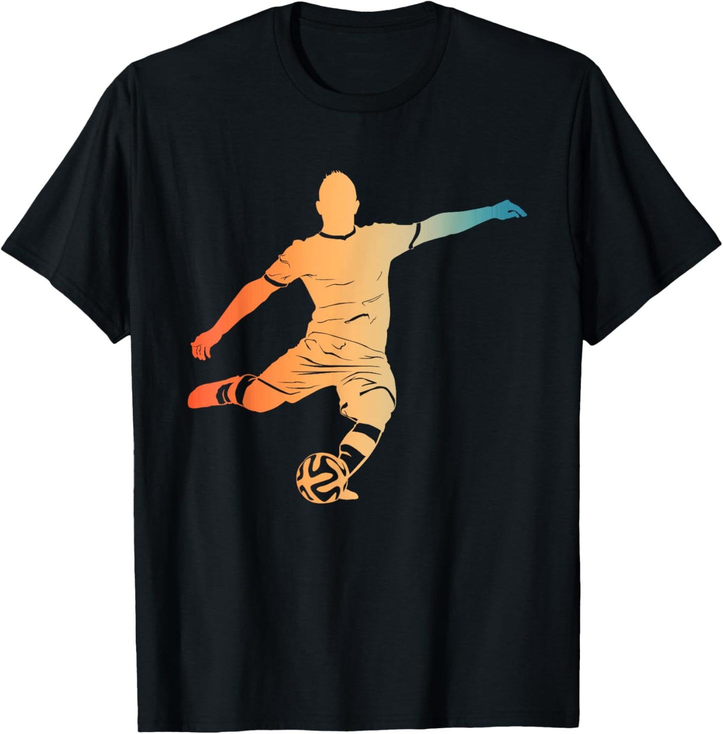 Silhouette Soccer Player Goalkeeper Lover Soccer Boy T-Shirt - T-Shirt | Black