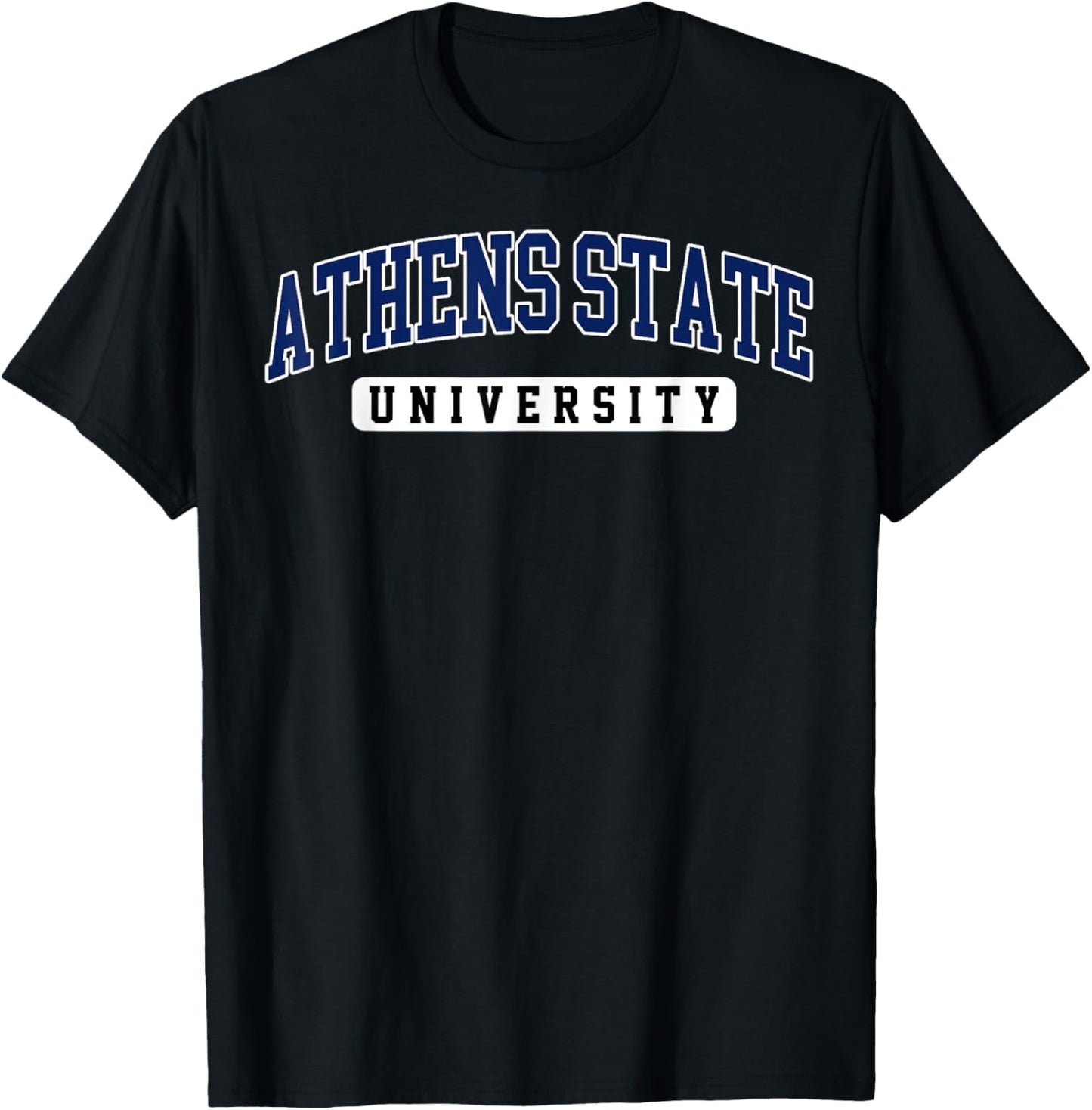 Athens State University Arch Vintage Sports Design Men Women T-Shirt - T-Shirt | Black