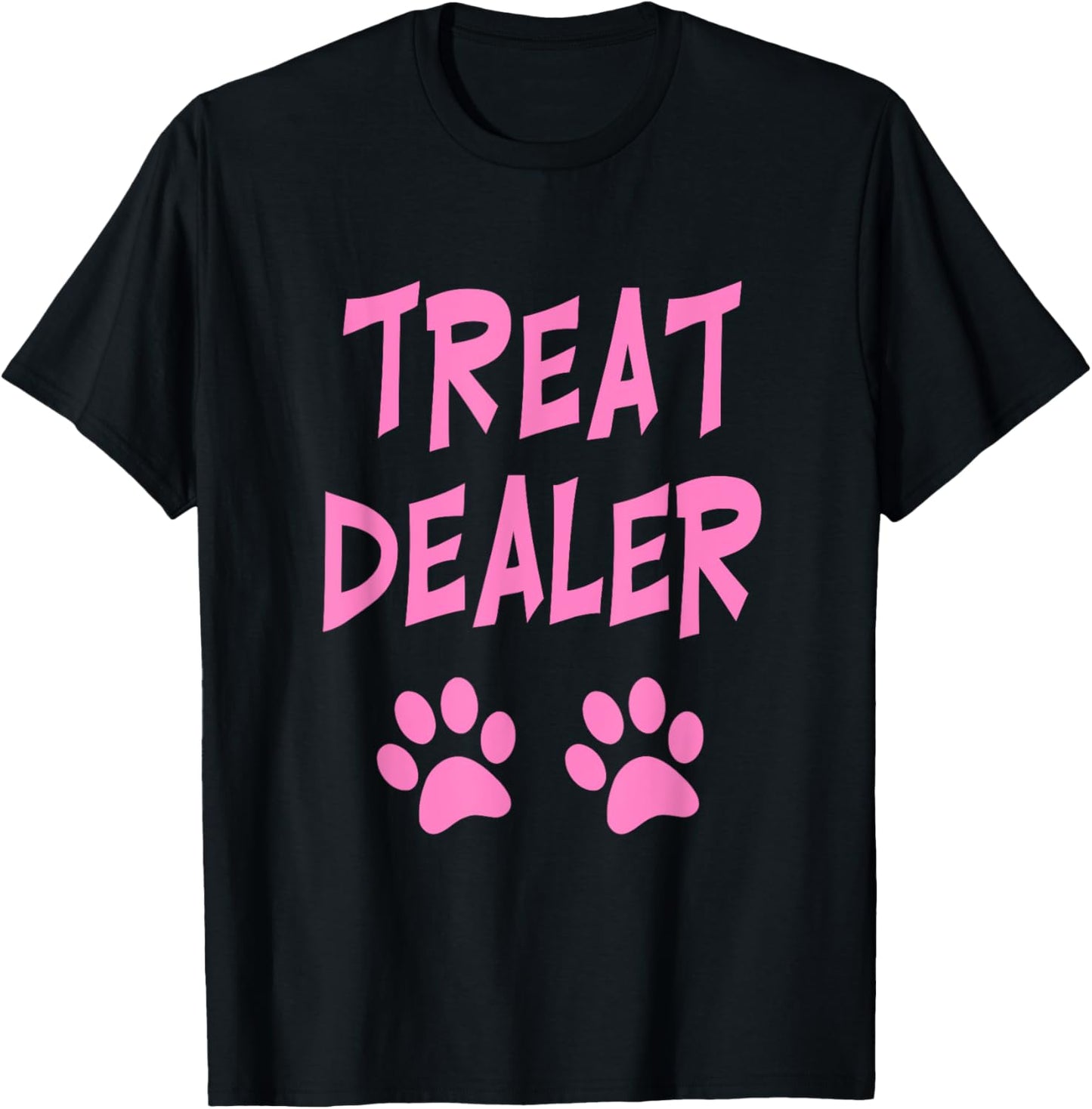 Redds Threads -Adults Paw - Black, Small - Modern, Letter Print - Dog Lovers T-Shirt - T-Shirt | Black