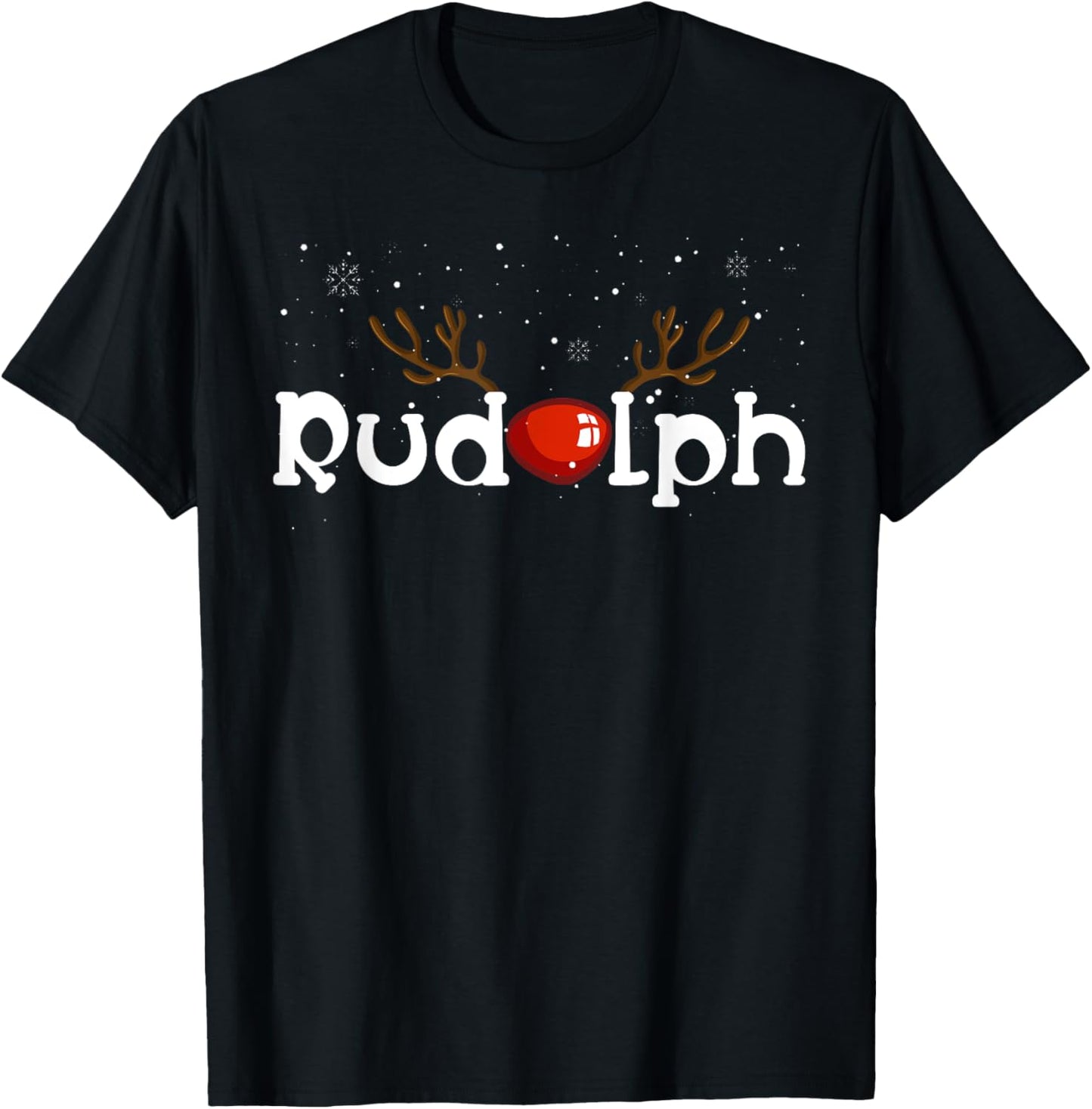 RUDOLPH Red Nose Reindeer T-Shirt - T-Shirt | Black