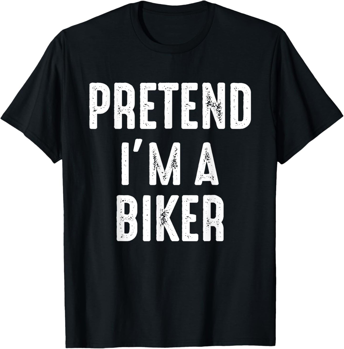 Pretend I'm A Biker Family Matching Halloween Costume Biker T-Shirt - T-Shirt | Black