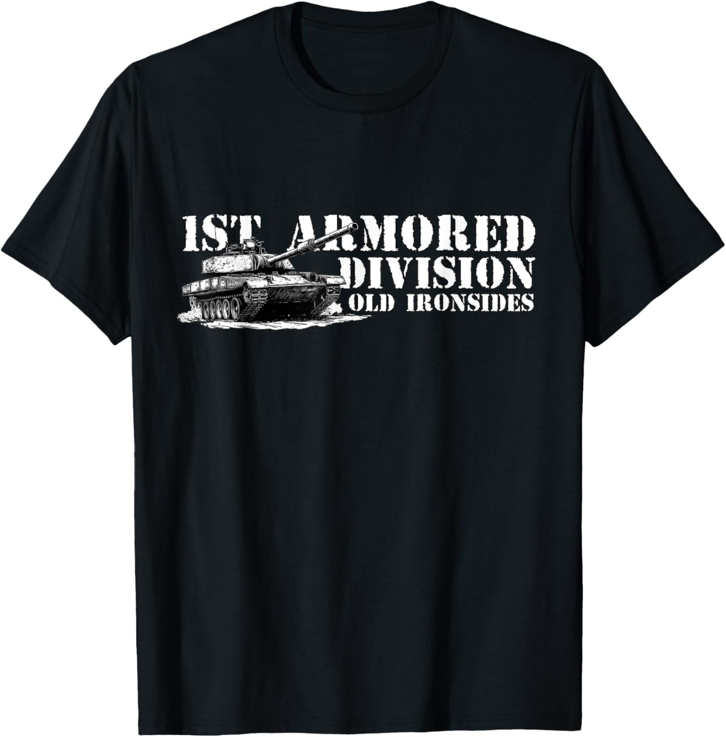 1st Armored Division Old Ironside Fort Bliss Texas Patriotic T-Shirt - T-Shirt | Black