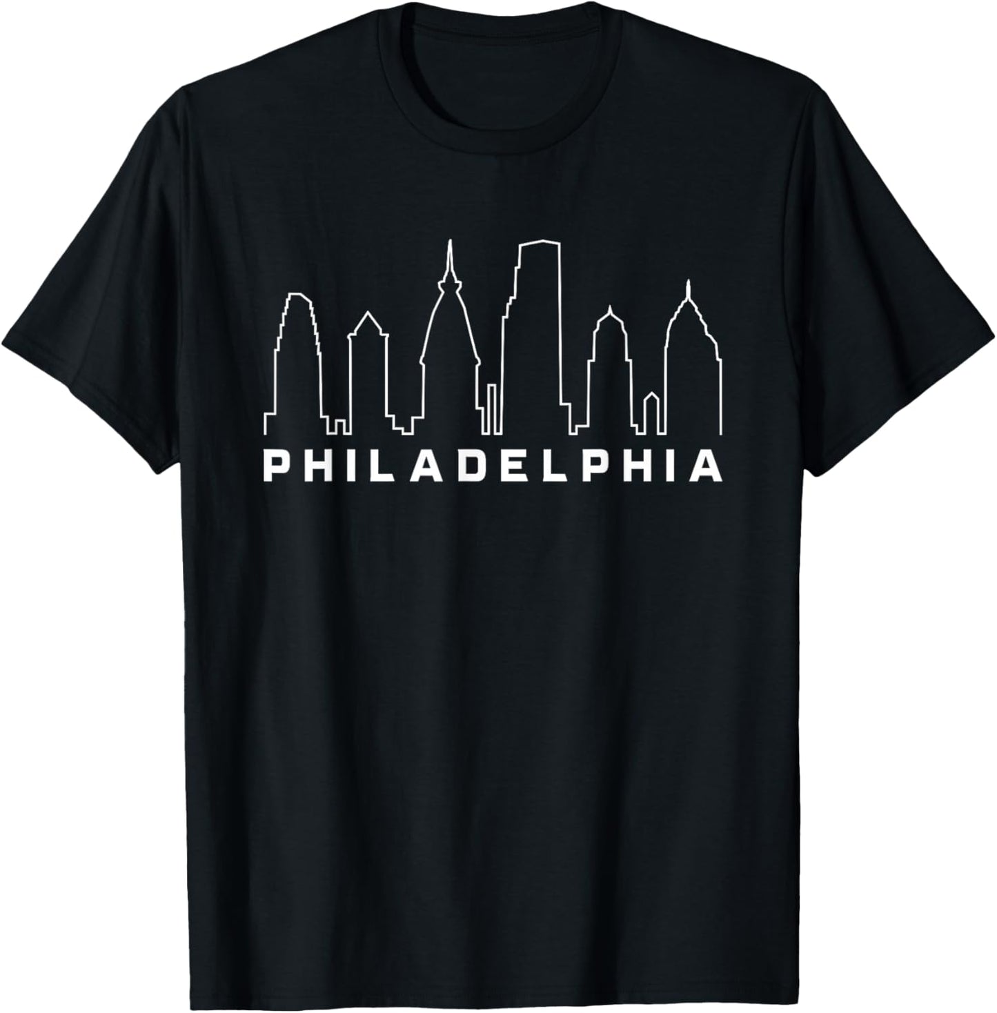 Philadelphia skyline city Pennsylvania Philly T-Shirt - T-Shirt | Black
