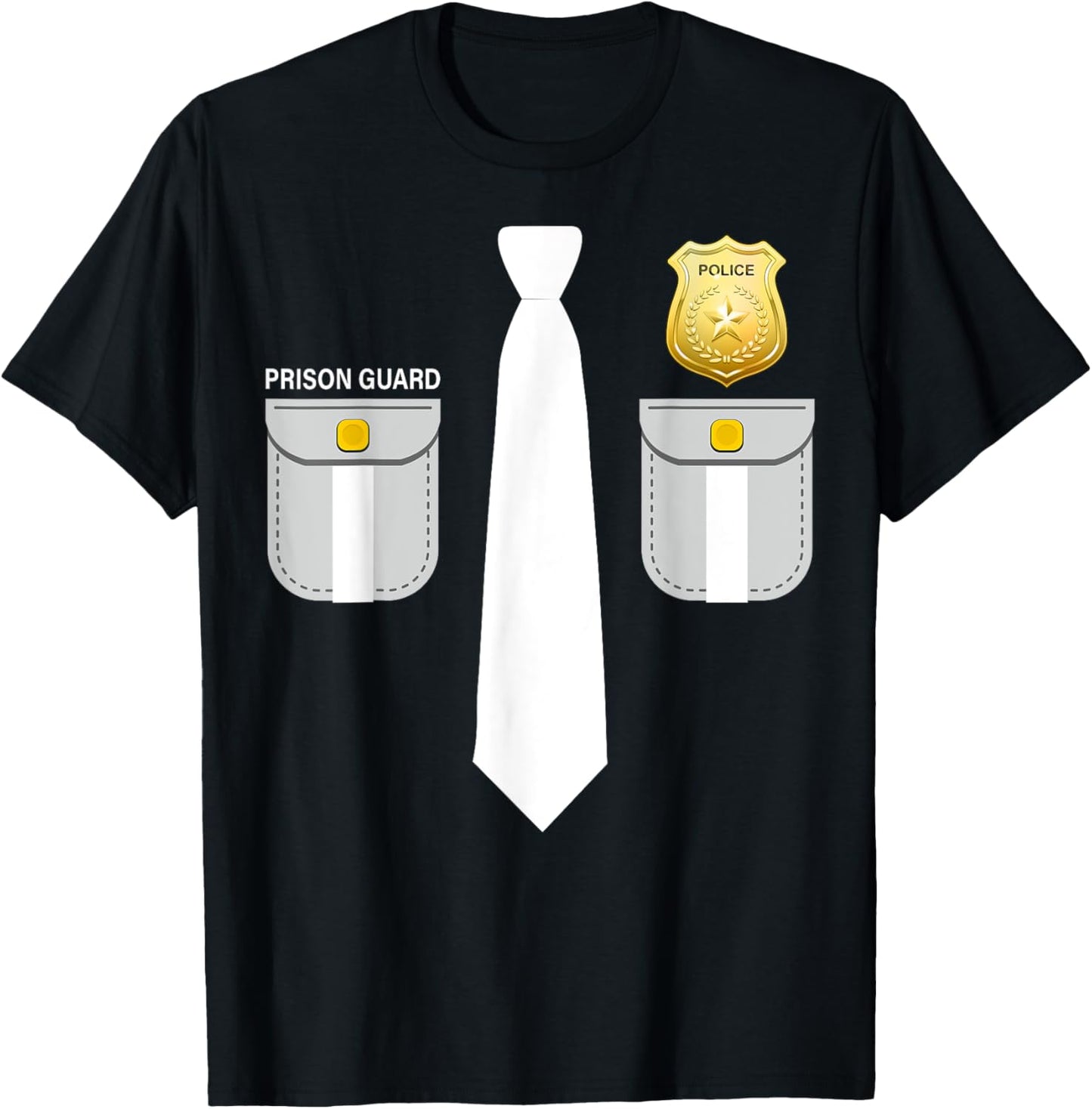 USA Prison Guard Costume Correctional Guard Uniform T-Shirt - T-Shirt | Black